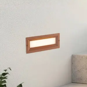 Comparateur de prix : Lucande applique encastrable LED Lachlain, rouille, 25 cm, IP65