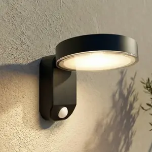 Applique murale LED PRIOS Tarlson, ronde, anthracite, capteur pas cher