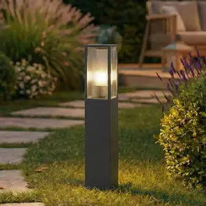 Bornes lumineuses Lindby Peldar, anthracite/rainurée, 80 cmVendu parluminaire