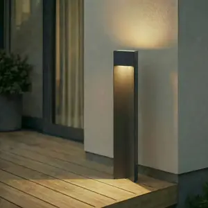 Bornes lumineuses LED Lucande Kaholo, noir mat, 90 cm, IP44Vendu parluminaire