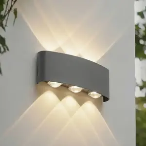 Applique d'extérieur LED Lindby Ithan, à 3 lampes, anthracite, 17 cm
