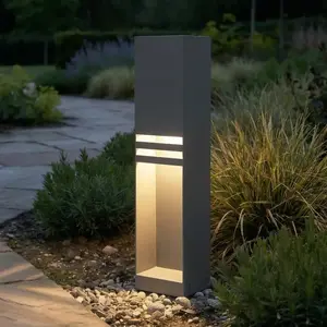 Bornes lumineuses LED Lucande Oxido, anthracite, hauteur 50 cm, IP44