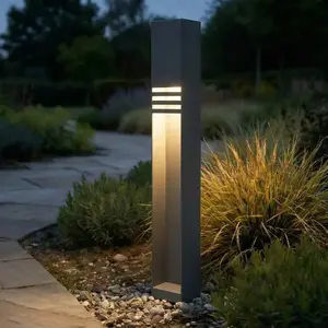 Bornes lumineuses LED Lucande Oxido, anthracite, hauteur 80 cm, IP44 pas cher