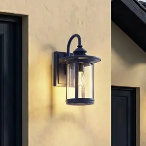 Comparateur de prix : Applique d'extérieur Lindby Zayn, bleue, verre, hauteur 33 cm, IP23