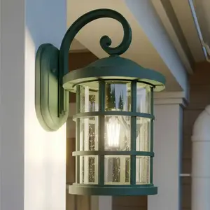 Applique d'extérieur Lindby Ankea, verte, hauteur 37 cm, IP23, E27 pas cher