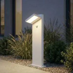 Bornes lumineuses LED Lucande Silvan, blanche, 65 cm, avec capteur, IP...