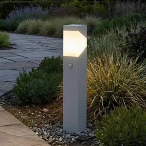 Comparateur de prix : Lucande Luminaire pour socle Kiran, 60 cm, capteur, gris clair, IP44
