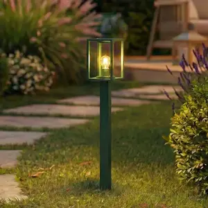 Lucande borne lumineuse Ferda, 100 cm, verte, IP44