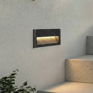 Lucande Applique encastrable LED Tavion, 25 cm, anthracite, IP65