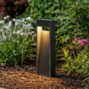 Lucande Luminaire pour socle LED Tavion, 40 cm, anthracite, IP65