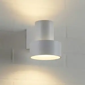 Applique d'extérieur LED Lucande Elune, grise, IP44, éclairage vers le pas cher