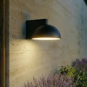 Applique d'extérieur LED Lucande Velira, noire, en métal, IP54 pas cher