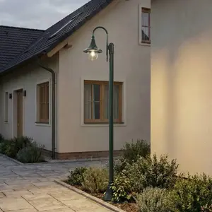 Luminaire d'extérieur Lindby Daphne, 220 cm, verte, métal, E27