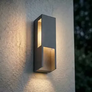 Applique d'extérieur LED Lindby Enyra, noire, 27 cm, IP65 pas cher