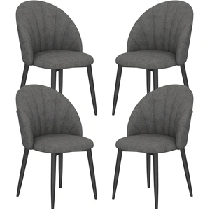 HOMCOM Ensemble de 4 chaises de salle à manger, chaises de cuisine en ... pas cher