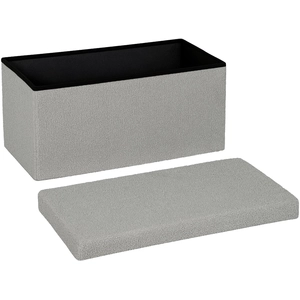 HOMCOM Tabouret de rangement, banc rembourré avec espace de rangement ...