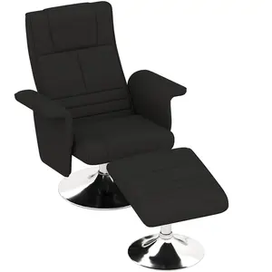 HOMCOM Fauteuil de massage avec repose-pied, dossier inclinable, 78 x ... pas cher