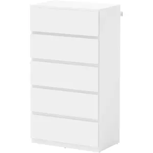 HOMCOM Commode Sideboard Commode à tiroirs, 5 tiroirs, 55 cm x 34 cm x... pas cher
