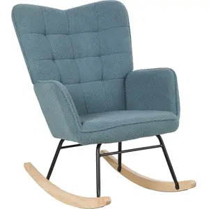 HOMCOM Fauteuil à Bascule, forme ergonomique, patins en bois massif, c... pas cher