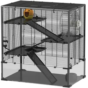 PawHut Cage pour hamster avec fond en verre, cage pour hamsters nains ... pas cher
