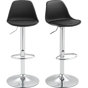 HOMCOM Ensemble de 2 Tabourets de Bar, Chaises de Bar, Chaises Pivotan... pas cher