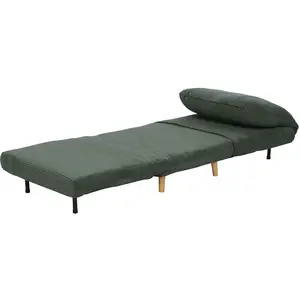 HOMCOM 2-en-1 Fauteuil Convertible Lit d'Appoint, Appui-tête Réglable ... pas cher