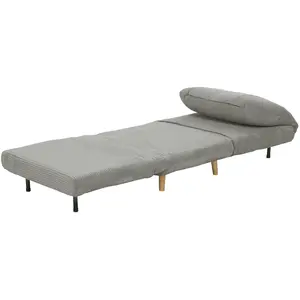 HOMCOM 2-en-1 Fauteuil-lit d'Appoint, appuie-tête réglable Velours Côt... pas cher