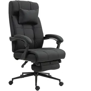 Vinsetto Fauteuil de bureau avec repose-pieds, chaise de bureau, chais... pas cher