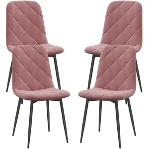 HOMCOM Chaises de salle à manger 4 pièces ensemble de chaises de cuisi... pas cher