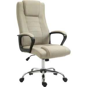 Vinsetto Fauteuil de bureau en imitation de lin, réglable en hauteur, ... pas cher