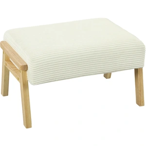 HOMCOM Repose-Pieds Pouf avec Coussin Doux Pieds en Bois Repose-Pieds ... pas cher