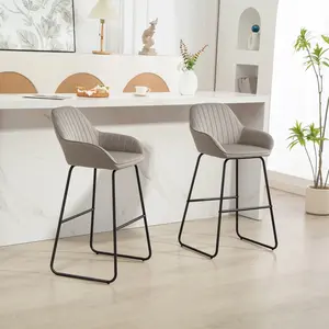 HOMCOM Ensemble de 2 Tabourets de Bar, Tabouret de Bar avec Revêtement... pas cher