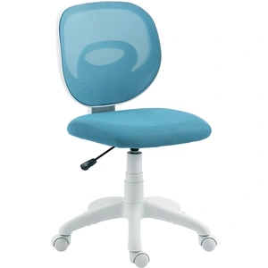 HOMCOM Chaise de bureau ergonomique avec dossier en C, hauteur réglable, Bleu pas cher