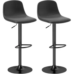 HOMCOM Ensemble de 2 tabourets de bar, tabourets de bar en similicuir,... pas cher