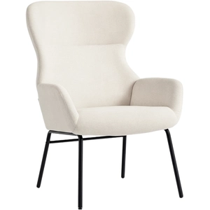 HOMCOM Fauteuil rembourré moderne de style oreilles, dossier haut, rem... pas cher