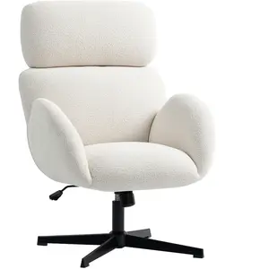 HOMCOM Chaise de Bureau avec Revêtement en Tissu Effet Velours, Chaise... pas cher