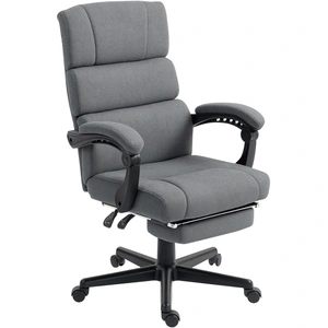 HOMCOM Chaise de bureau rembourrée avec coussin lombaire et appuie-têt... pas cher