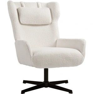 HOMCOM Fauteuil d'appoint, Fauteuil rembourré avec revêtement en sherp... pas cher