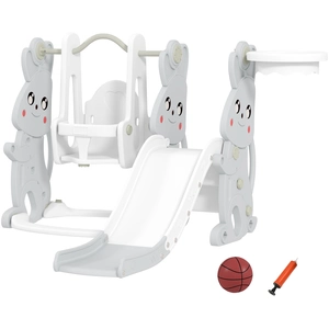 AIYAPLAY Ensemble de jeu 4 en 1 pour tout-petits, toboggan, balançoire...Vendu paraosom