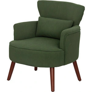 HOMCOM Fauteuil d'Accent Moderne, Fauteuil Rembourré avec Coussin Lomb... pas cher