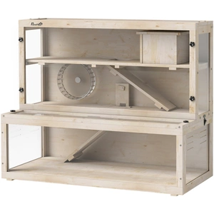 PawHut Cage pour hamster, 3 niveaux, maisonnette, accessoires, 100 x 5... pas cher