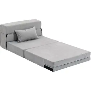 HOMCOM Canapé au sol, canapé rembourré, convertible en matelas, mousse... pas cher