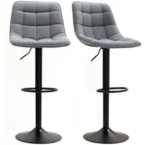 HOMCOM Tabouret de bar moderne, lot de 2 tabourets de bar pivotants av... pas cher