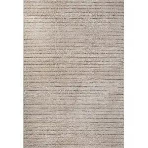 Tapis moderne poil long, beige, 160 x 230 cm pas cher