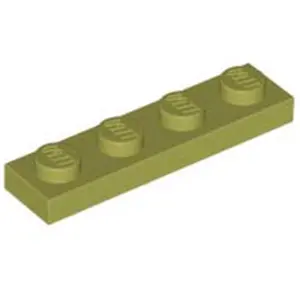 Lego® plaque 1x4 3710 - 100 pièces vert olive pas cher