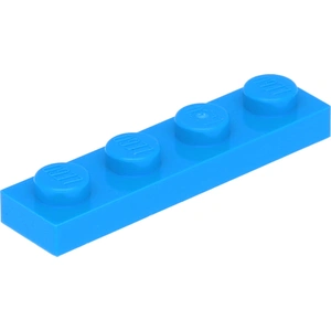 Lego® 1x4 plaque 3710 - 100 pièces bleu azur foncé pas cher