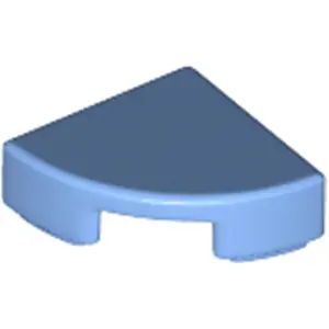 Lego® 1x1 Carreaux coin rond 25269 - 1 pièce bleu moyen pas cher