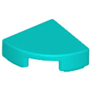 Lego® 1x1 carreaux coin rond 25269 - 100 pièces turquoise foncé pas cher