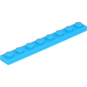 Lego® 1x8 plaque 3460 - 50 pièces bleu azur moyen