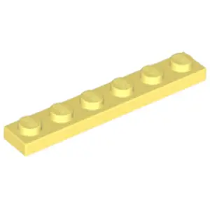Lego® 1x6 plaque 3666 - 1 pièce jaune clair pas cher